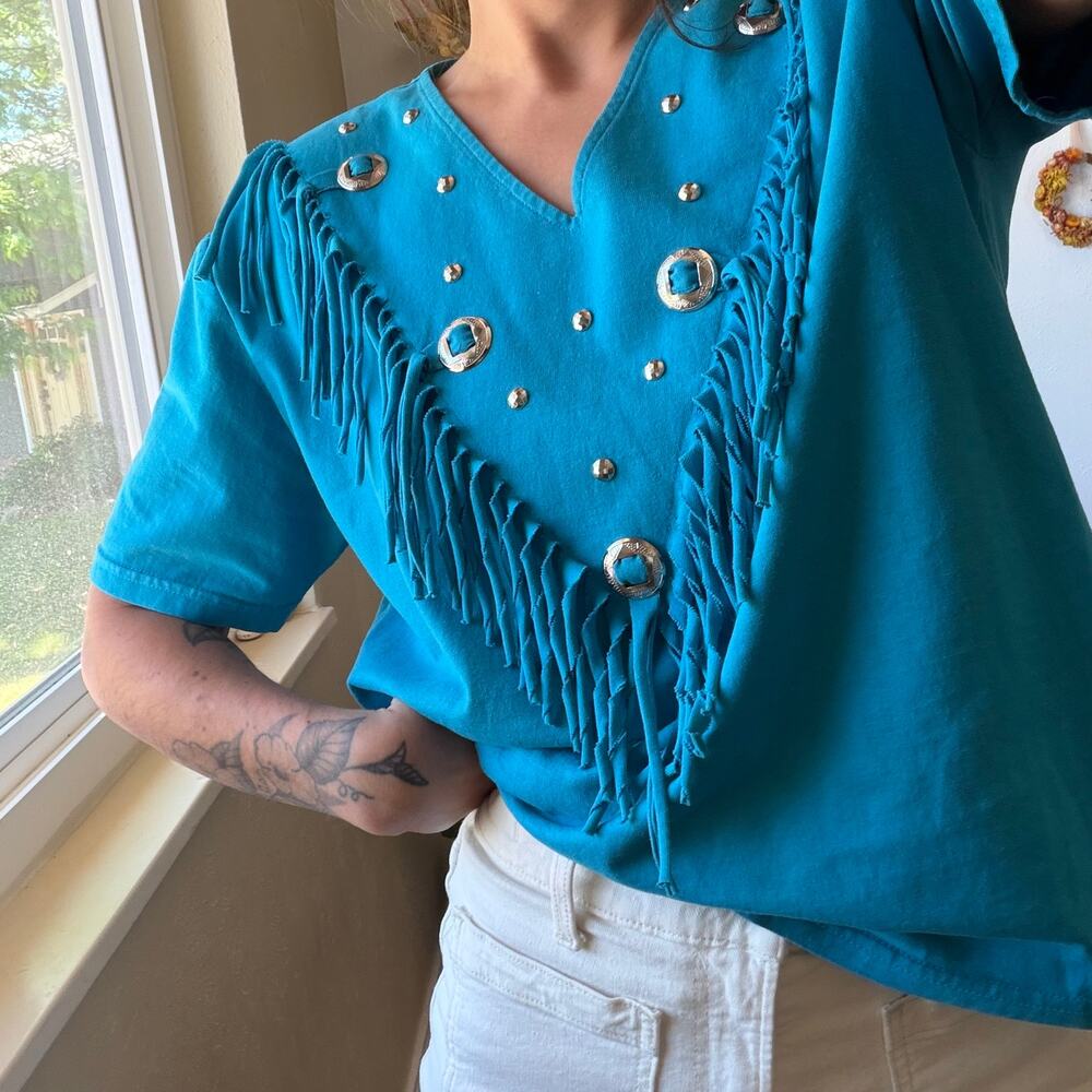 Vintage Handmade Western Tshirt Top
